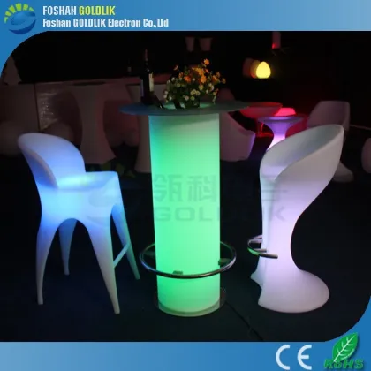 LED Illuminated Cocktail, High Bar Cocktail Table