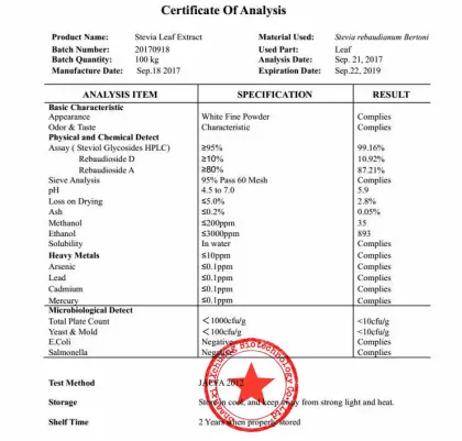 Food additive Stevia Rebaudiana Semillas Plant