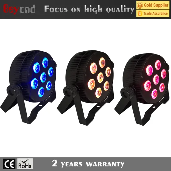 stage lighting, 7*6in1 rgbwa+uv led slim par light,for dj lights