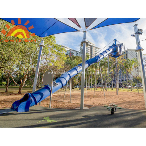 Outdoor Custom Park Tube Slide Equipment for kids