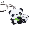 Aangepast logo schattige hangers cartoon panda sleutelhanger