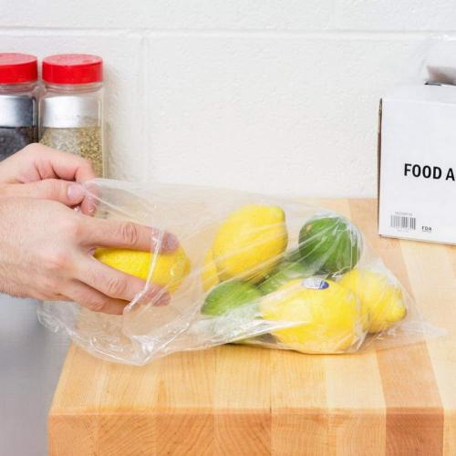 Plastic Produce Clear Bag Kitchen Bread Fruit Vegetable