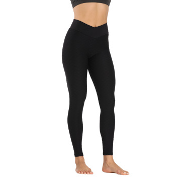 Leggings da yoga senza cuciture jacquard