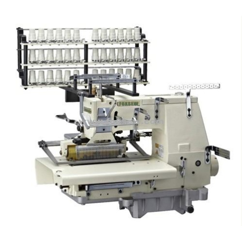 Máquina de coser de puntada de cadena doble de cama plana de 33 agujas