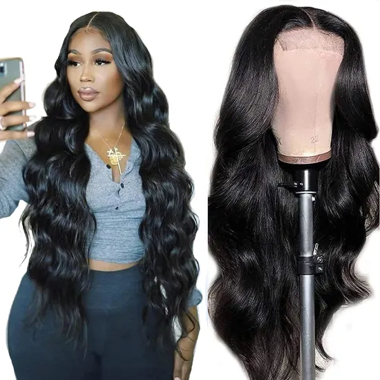 Cheap Wholesale Brazilian Virgin Human Hair Wig Body Wave 5X5 Lace Frontal Closure Wigs for black women Full Hd Lace Front Wig