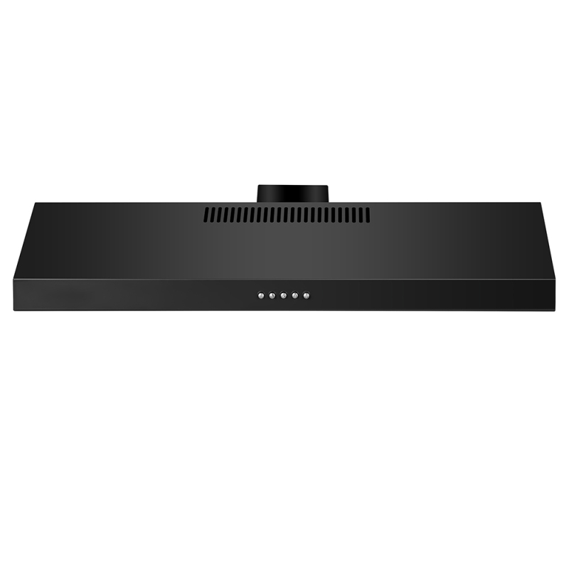 3 Speed Exhaust Fan 90cm Black/Stainless Steel Under Cabinet Range Hood Ductless Range Hood Vent for Kitchen