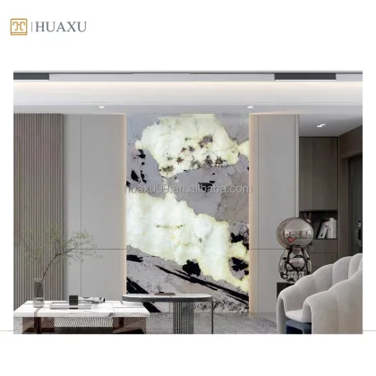 Huaxu Translucent Stone Quartzite Patagonia Marble Slab for Interior Walls