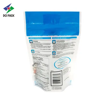 Customized gravure printing 100% whole grain wild rice 450g stand up zipper pouch