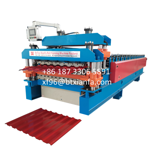 trapezoidal steel step roofing tile double deck machine