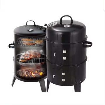 Großhandel Custom Custom 3-in-1 Rauchlose große Holzkohlegrill Raucher Grill für Party