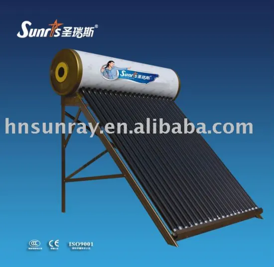 Non pressurized glass vacuum tube solar hot water system