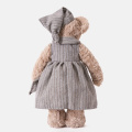 loveable plush baby doll soft gray bear toy