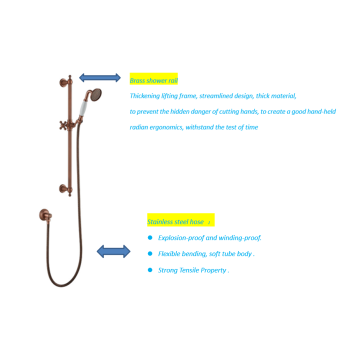 Messing Luxus Duschstange Set