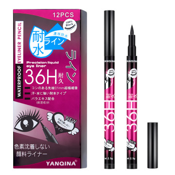 YANQINA Fast Dry Waterproof Eyeliner Pencil - 4 Shades Collection: No Smudge, Long-lasting Make-up Solution