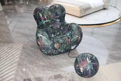 Ergonomic Lazy Fabric Sofa for Balcony or Lounge