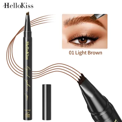 Private Label Waterproof Eyebrow Pencil with Brush - Thin Brow Pencil & Powder Makeup Cosmetics
