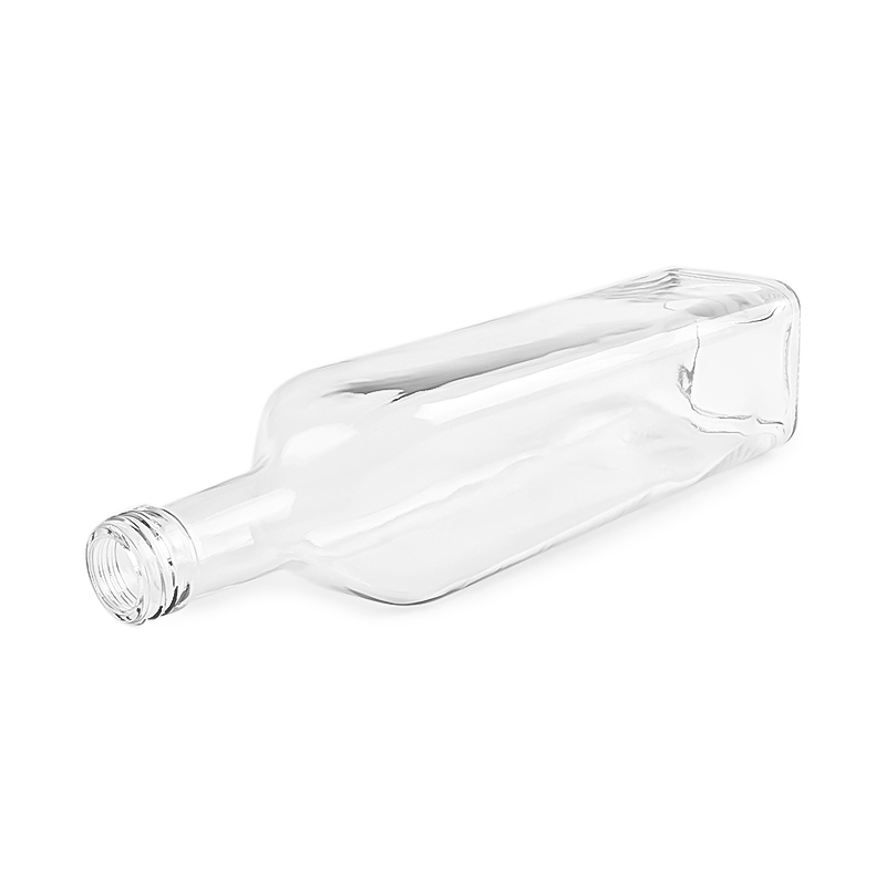 200ml Clear Square Olive Oil Glass Bottle 1