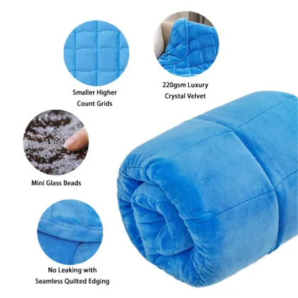 2023 Trending Customizable Weighted Sleep Lap Blanket: Blue Tie Dye Calm Weighted Blankets for Adult Therapy