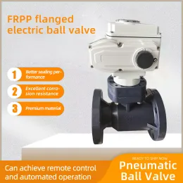 FRPP flanged electric ball valve