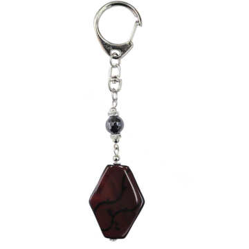 Natural Gemstone Agate Keychain