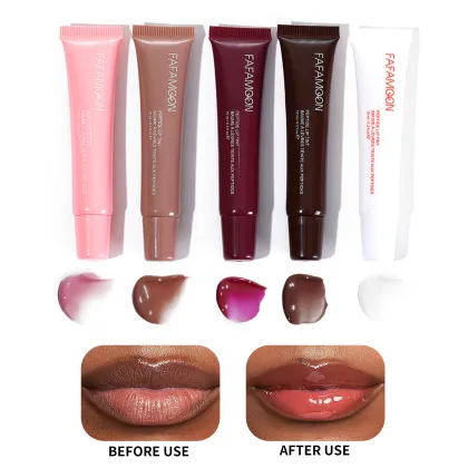 5 Colors Hose Tube Gloss Lip Tint Mirror Liquid Lip Glaze