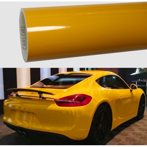 Crystal Gloss արեւածաղկի դեղին մեքենայի փաթաթում վինիլ