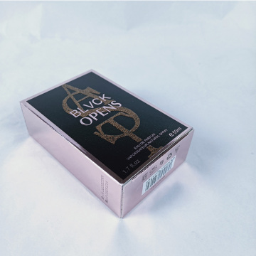 Rose gold paper emboss logo perfume box