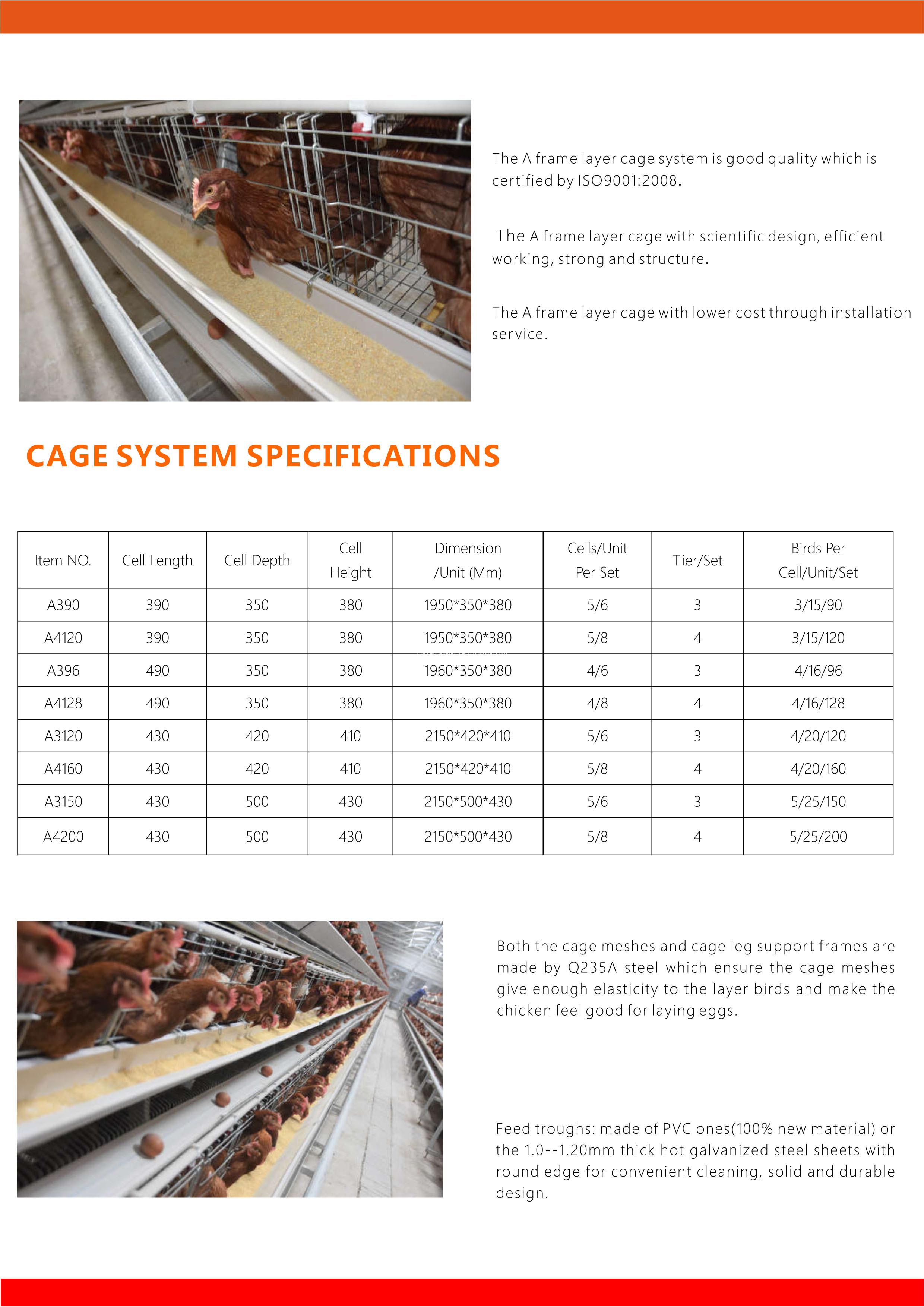 A frame layer chicken cage system-2