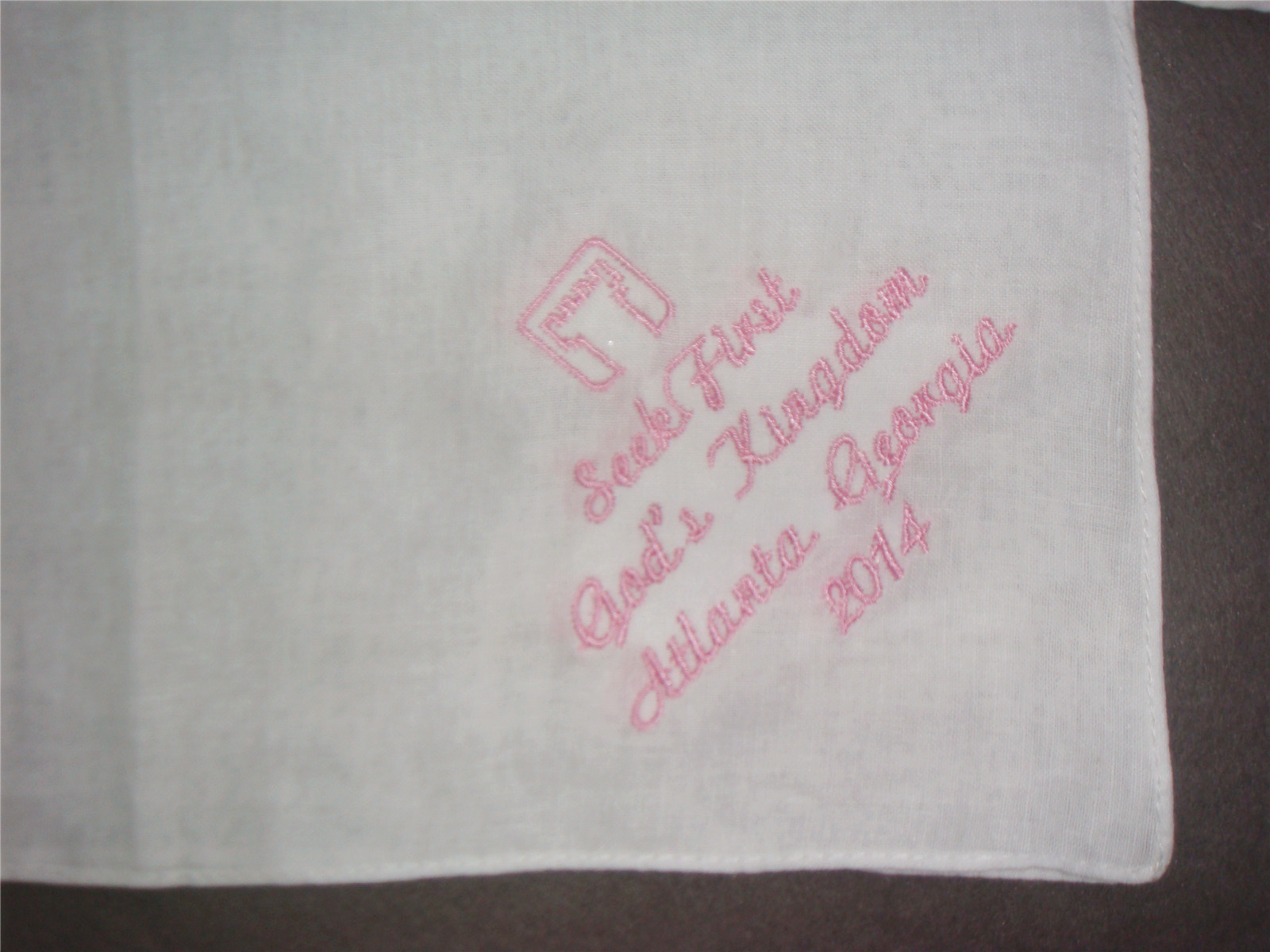 Cotton Ladies' Flower Embroidery Handkerchief