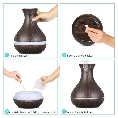 400ml Wood Grian Fragrance Aroma Diffuser