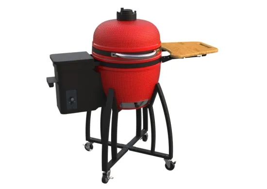 20 Inch Ceramic Electric Pellet Grill 4-in-1 Smoked Roasted BBQ Kamado Grill