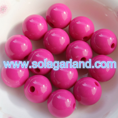 6-20MM Acrylic Opaque Round Loose Spacer Beads