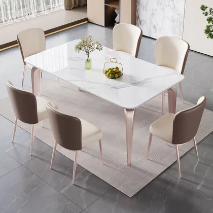 Luxury Modern Minimalist Retractable Dining Table