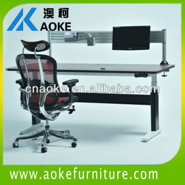 MDF desktop electric adjustable heights office standing desks