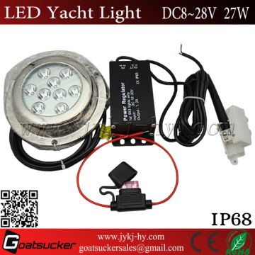 First class IP68 stainless steel(316) 27w led underwater light, marine led light, 27w underwater led light