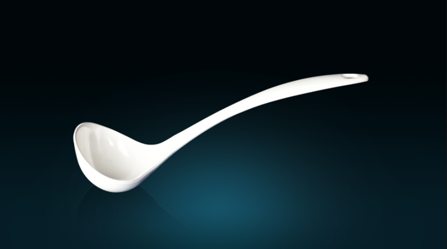 Melamine Square Head Soup Ladle