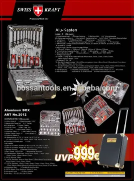 186 pcs tool kit with Combination Ratchet Spanner in trolley case krafewelle
