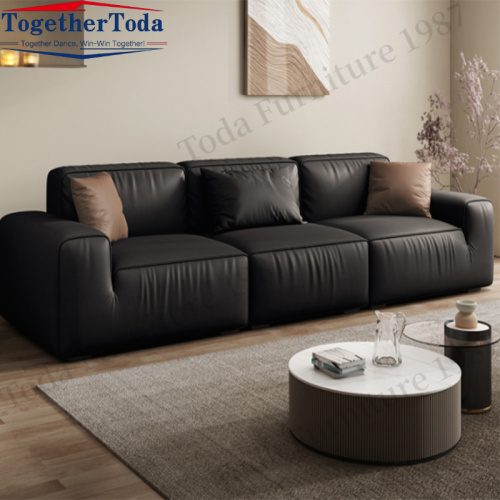 Luxury Living Room Furniture Set Leather Sofa