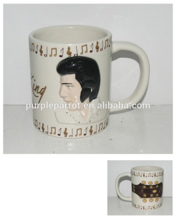3D relief Elvis Mug with guitar decal