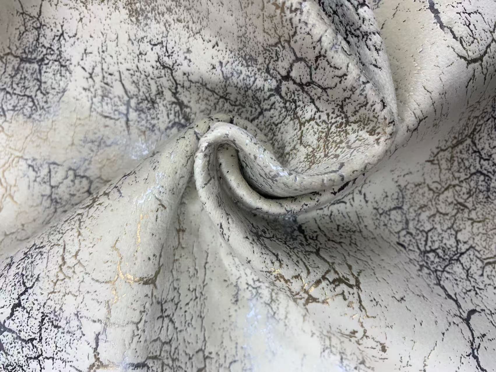 Genuine Bronzing Printing Bonding Holland Velvet Fabric