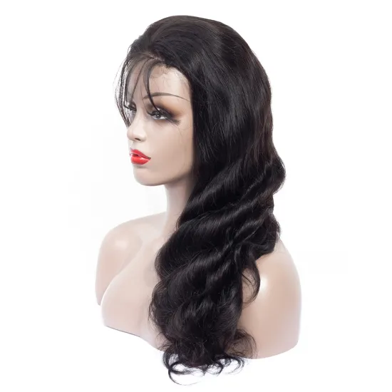 Unprocessed Virgin Peruvian Human Hair Body Wet And Wavy Cheap Blend Black Men Parrucche Lace Front Wigs