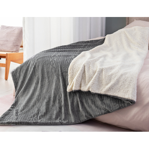 जला हुआ शेरपा ऊनी डबल-लेयर कंबल