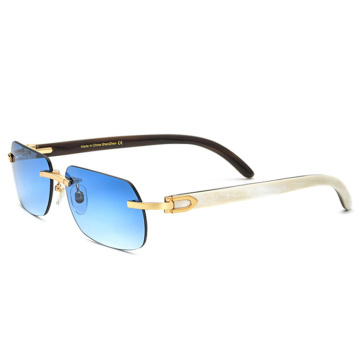 Wholesale Rimless Natural Buffalo Horn Sunglasses