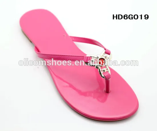 Fashion fancy sandal shoes 2016 flip flops girl shoes flat