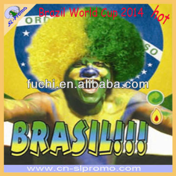Brazil Football Fan Wig For World Cup 2014