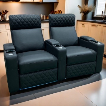 Nappa Leather Power Recliner Chairs for Luxury Home Theaters with Storage
