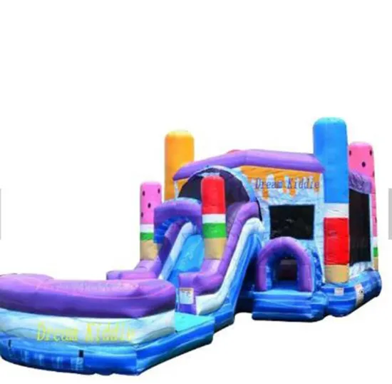 Inflatable Water Slide and Pool: Commercial Kids Water Amusement Equipment