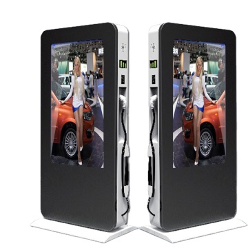 43 Inch LCD Advertising Screen Charging Pile 60KW DC Dual Gun EV Charger