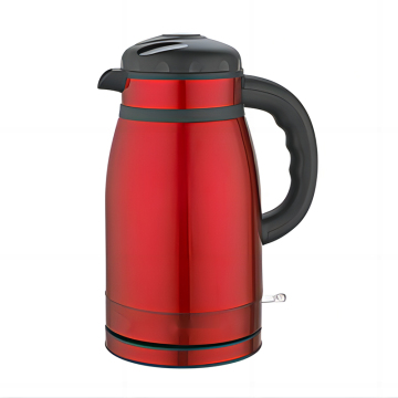 Customised Double Wall 1.7L Electric Hot Water Kettle with Thermometer - Scarlet for Hotels