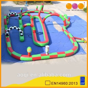 Commercial use outdoor inflatable car racing track sports game for adults